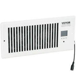 VEVOR Register Booster Fan, Quiet Vent Booster Fan Fits 4” x 10” Register Holes, with Remote Control and Thermostat Control, Adjustable Speed for Heating Cooling Smart Vent, White