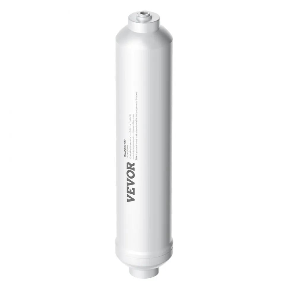VEVOR Remineralization Filter, 1100 Gallons Remineralization Water Filter Replacement, 1/4" Quick Connect Mineral Filter, Restore Essential Minerals for Water Purifier, Under Sink Water Filter System