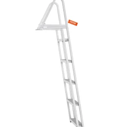 VEVOR Removable Dock Ladder 5 Steps, 350 lbs Load Capacity, Pontoon Boat Ladder with 4'' Wide Step & Nonslip Design for Ship/Lake/Pool/Marine Boarding