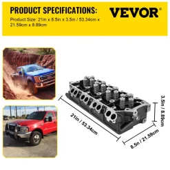 VEVOR Replacement for 6.0L Cylinder Head 18MM Power Stroke Bare F-Series Cylinder Head 1843080C3