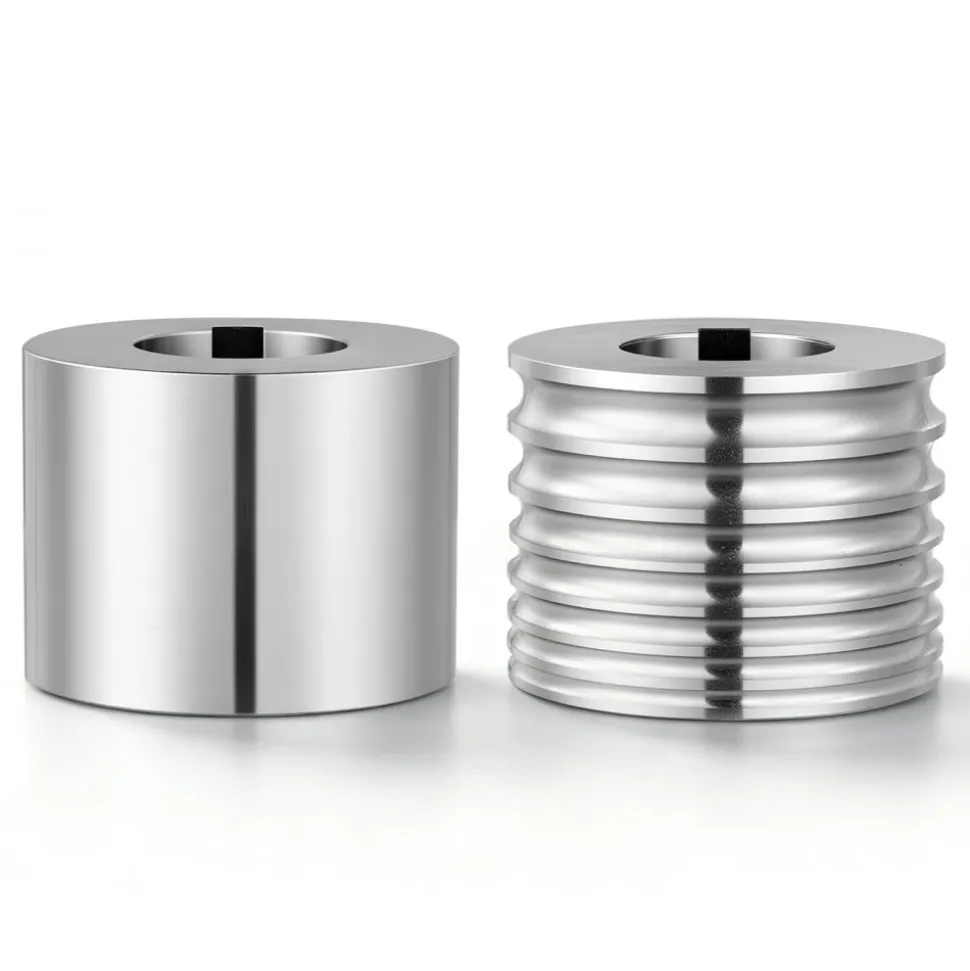 VEVOR Replacement Roller for Rolling Mill 1 Half-Round & 1 Flat Roller, Jewelry DIY Tool Accessory Parts, 7 Sizes Grooves, Premium Alloy Steel, for Pressing Ductile Metals, Gold, Silver, Copper