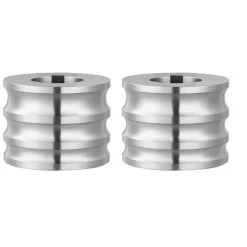 VEVOR Replacement Roller for Rolling Mill 3 Sizes Grooves 2 Domed Rollers, Jewelry DIY Tool Accessory Parts, Premium Alloy Steel, Easy Installation, for Pressing Ductile Metals, Gold, Silver, Brass