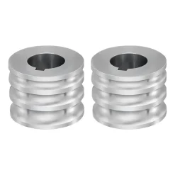 VEVOR Replacement Roller for Rolling Mill 3 Sizes Grooves 2 Domed Rollers, Jewelry DIY Tool Accessory Parts, Premium Alloy Steel, Easy Installation, for Pressing Ductile Metals, Gold, Silver, Brass