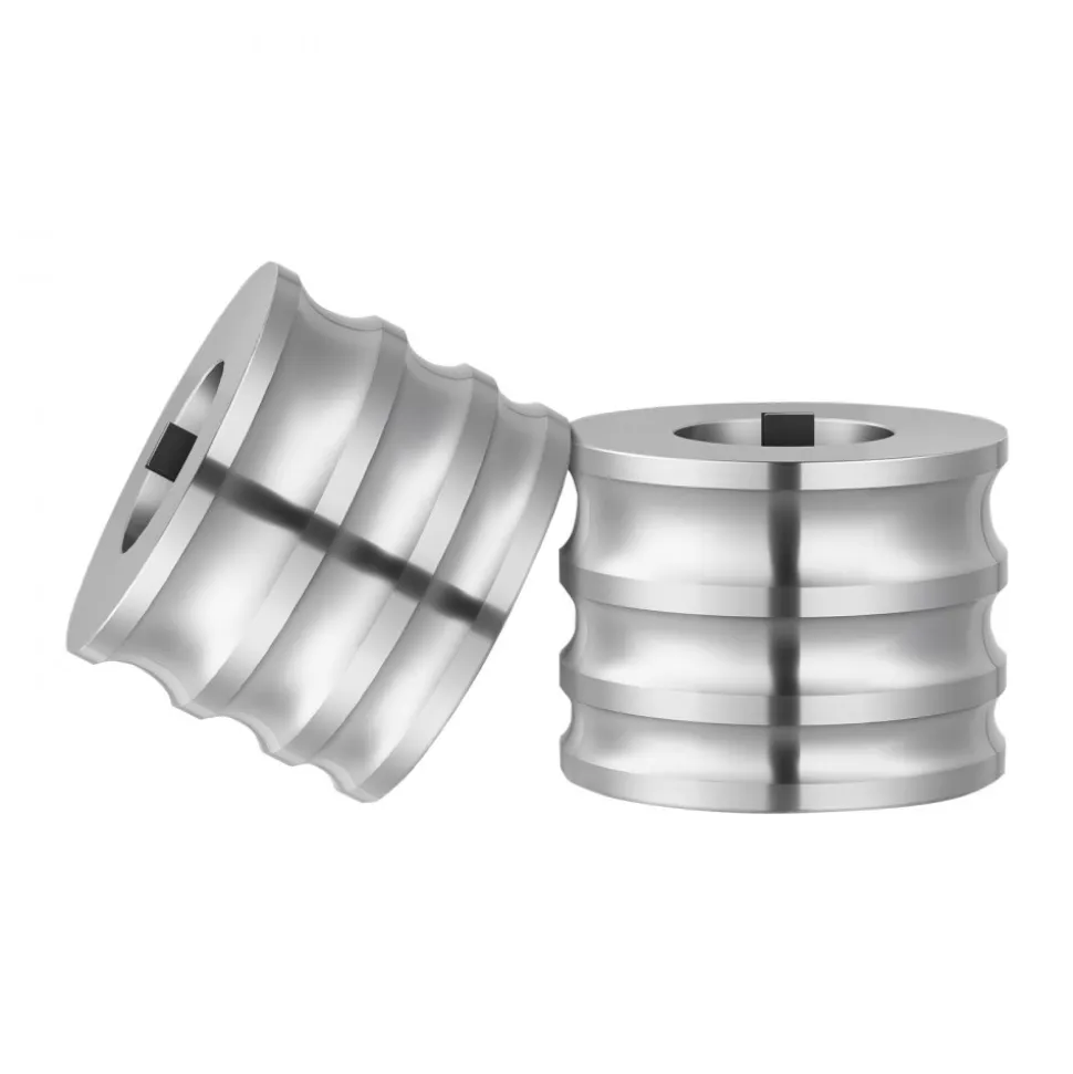 VEVOR Replacement Roller for Rolling Mill 3 Sizes Grooves 2 Domed Rollers, Jewelry DIY Tool Accessory Parts, Premium Alloy Steel, Easy Installation, for Pressing Ductile Metals, Gold, Silver, Brass