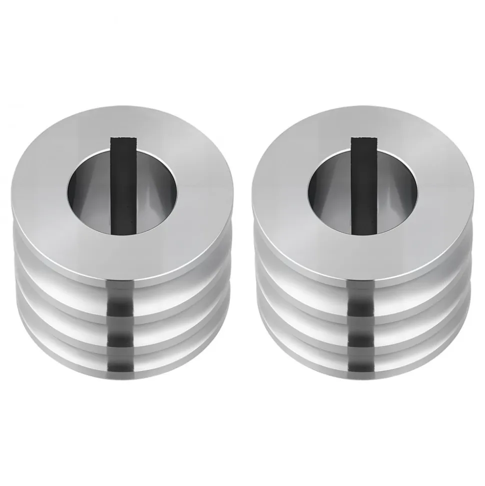 VEVOR Replacement Roller for Rolling Mill 3 Sizes Grooves 2 Domed Rollers, Jewelry DIY Tool Accessory Parts, Premium Alloy Steel, Easy Installation, for Pressing Ductile Metals, Gold, Silver, Brass