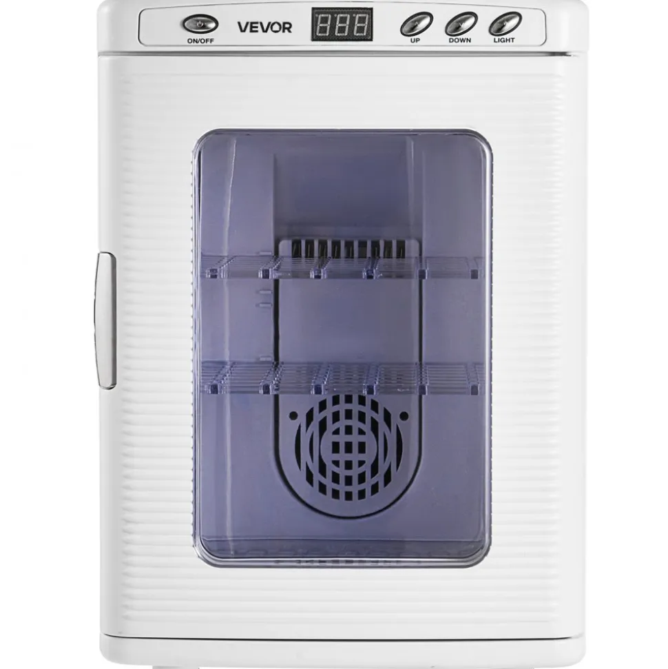 VEVOR Reptile Incubator, 25L Scientific Lab Incubator, Cooling and Heating 5 °C to 42 °C Automatic Incubator, 12V/110V White Reptile Egg Breeding Hatchery Work for Thermostats Snakes and Turtles
