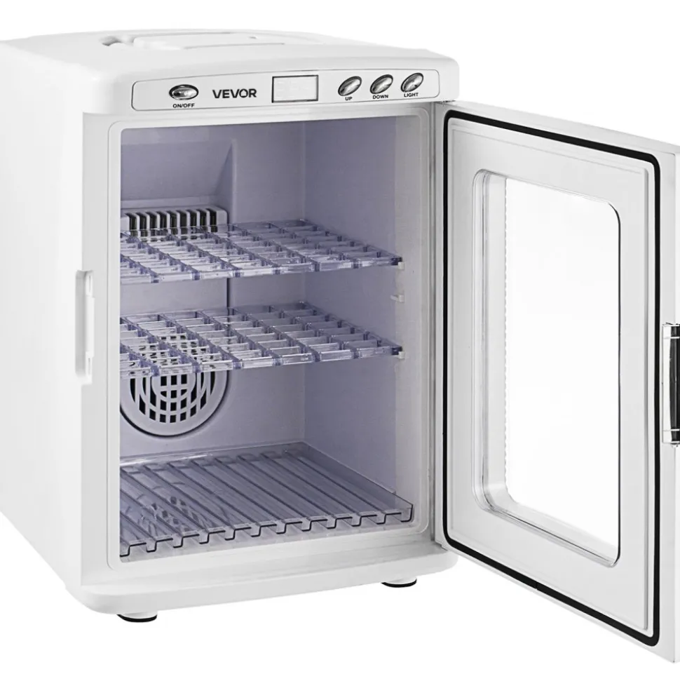 VEVOR Reptile Incubator, 25L Scientific Lab Incubator, Cooling and Heating 5 °C to 42 °C Automatic Incubator, 12V/110V White Reptile Egg Breeding Hatchery Work for Thermostats Snakes and Turtles