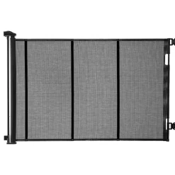 VEVOR Retractable Baby Gate, Extends to 72.8 inch Wide, 38.5 inch Tall, with Security Lock, Easy to Use, Walk Through Without Tripping, Mesh Dog Gate for Stairs, Hallways, Indoor/Outdoor, Black