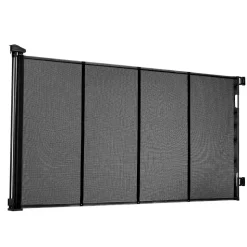 VEVOR Retractable Baby Gate, Extends to 72.8 inch Wide, 38.5 inch Tall, with Security Lock, Easy to Use, Walk Through Without Tripping, Mesh Dog Gate for Stairs, Hallways, Indoor/Outdoor, Black