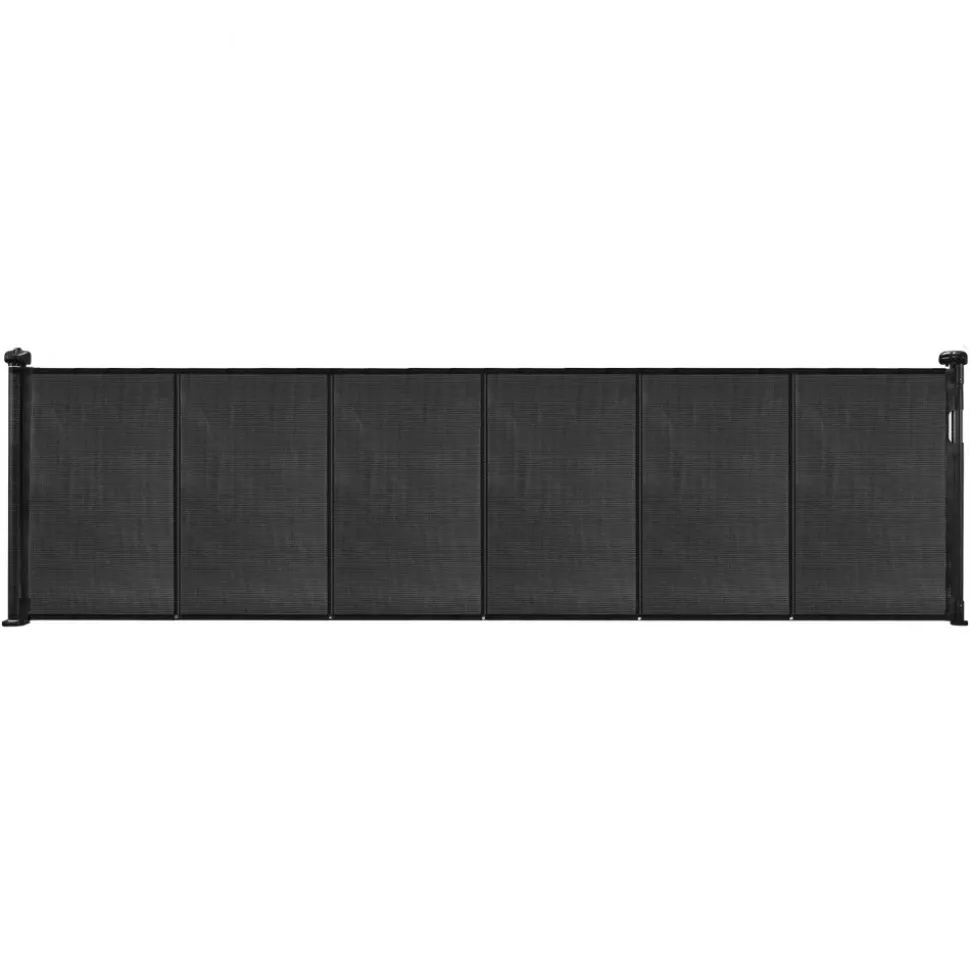 VEVOR Retractable Baby Gate, 34 inch Tall, Extends up to 110 inch Wide, Retractable Gate for Kids or Pets, Mesh Material, Easy to Install for Indoor Stairs, Doorways, Hallways, Playrooms, Black