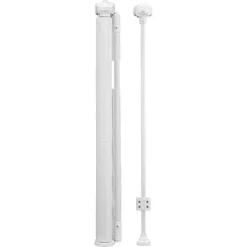 VEVOR Retractable Baby Gate, 34 inch Tall, Extends up to 55 inch Wide, Retractable Gate for Kids or Pets, Mesh Material, Easy to Install for Indoor Stairs, Doorways, Hallways, Playrooms, White