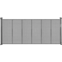 VEVOR Retractable Baby Gate, 34 inch Tall, Extends up to 71 inch Wide, Retractable Gate for Kids or Pets, Mesh Material, Easy to Install for Indoor Stairs, Doorways, Hallways, Playrooms, Gray
