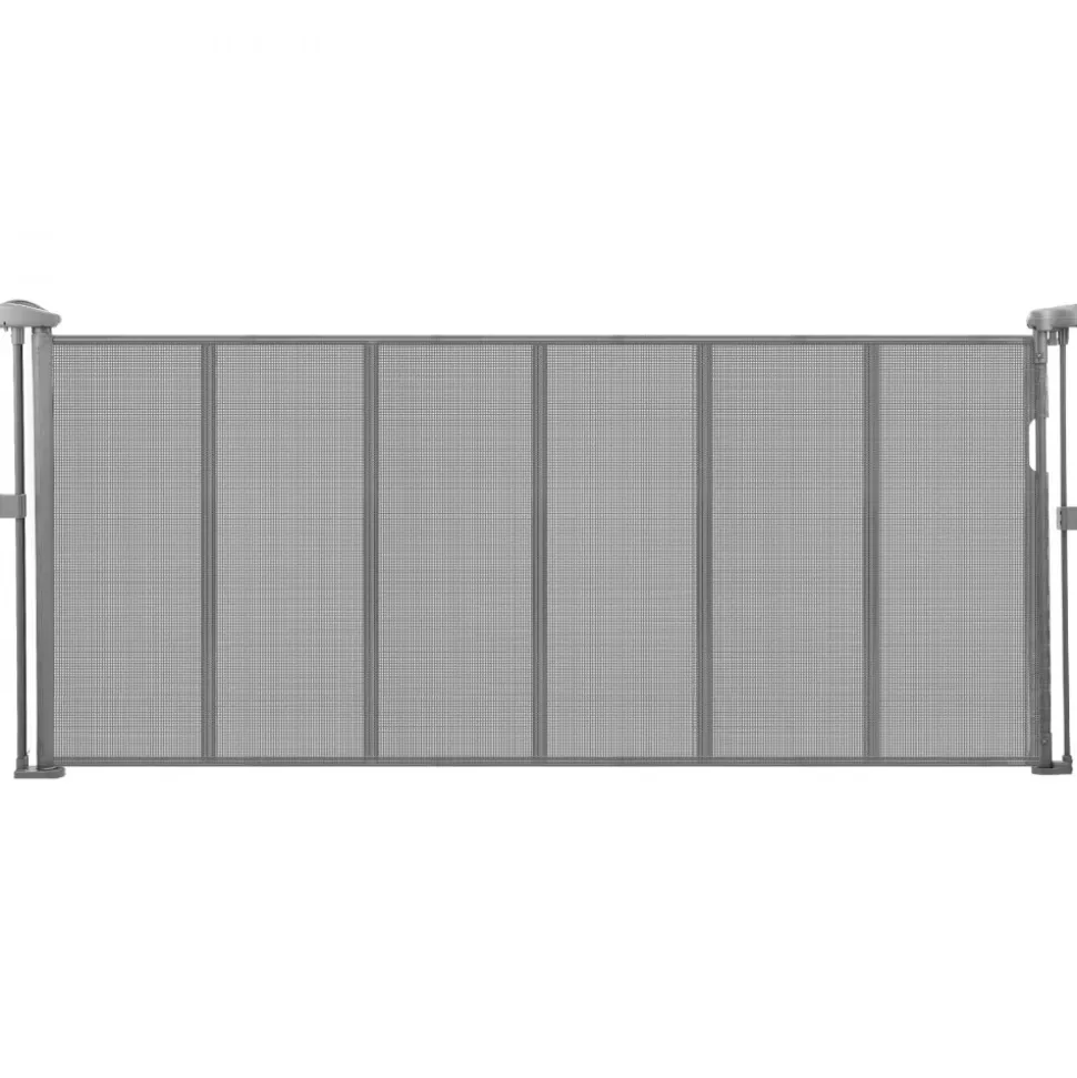 VEVOR Retractable Baby Gate, 34 inch Tall, Extends up to 71 inch Wide, Retractable Gate for Kids or Pets, Mesh Material, Easy to Install for Indoor Stairs, Doorways, Hallways, Playrooms, Gray