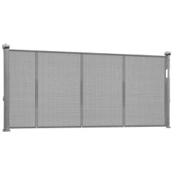 VEVOR Retractable Baby Gate, 34 inch Tall, Extends up to 110 inch Wide, Retractable Gate for Kids or Pets, Mesh Material, Easy to Install for Indoor Stairs, Doorways, Hallways, Playrooms, Gray
