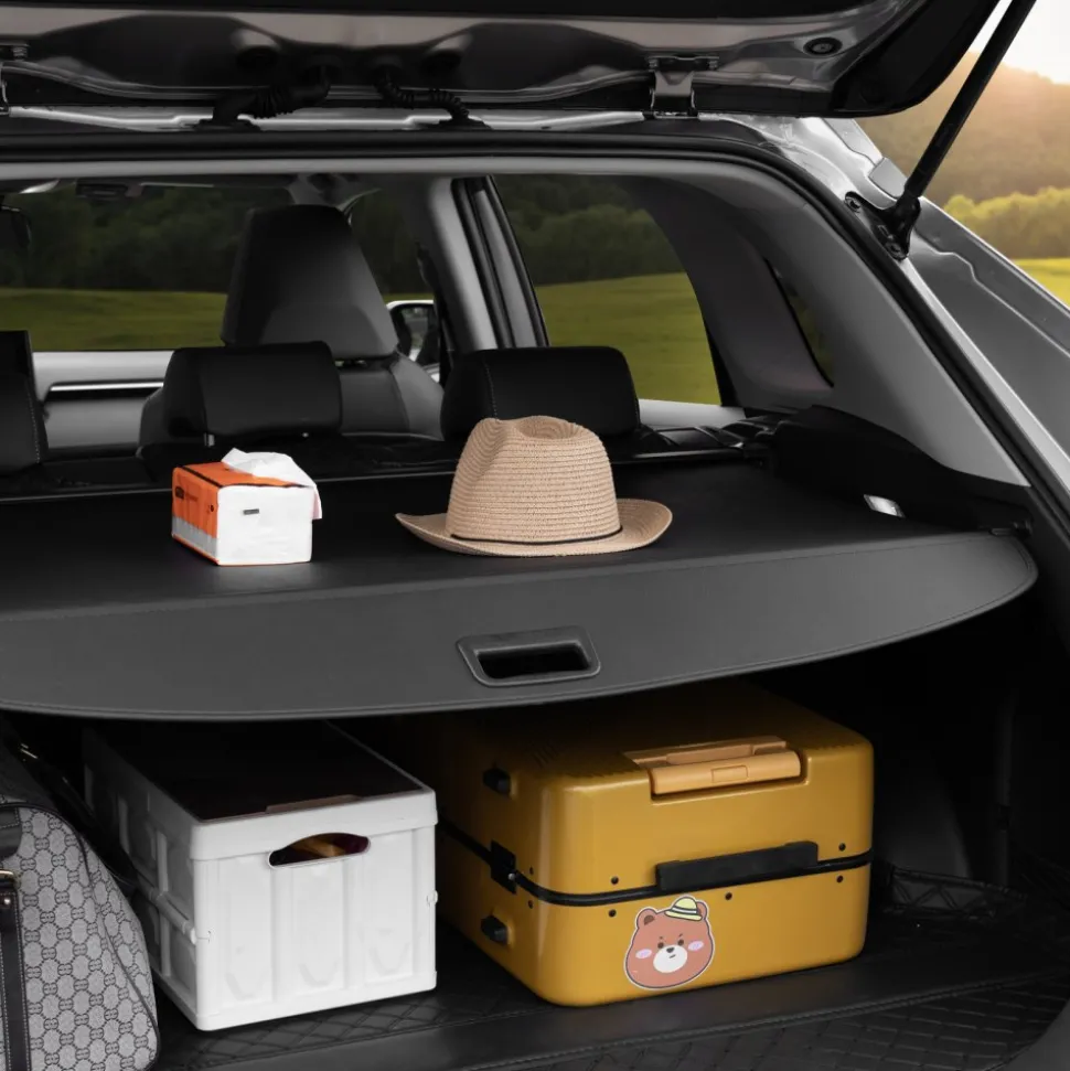 VEVOR Retractable Cargo Cover, Upgraded Carbon Fiber Texture Trunk Cover, Anti-Peeping Luggage Privacy Shield, Easy Installation Security Shade with Cargo Net, for Hyundai Tucson 2021-2025 5-Seater