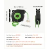 VEVOR Retractable Extension Cord Reel 50FT Heavy Duty 14AWG/3C SJTOW Green, for Ceiling/Wall Mount, 13A Circuit Breaker, Automatic Retractable Power Cord, Lighted Triple Tap, with 180° Swivel Bracket