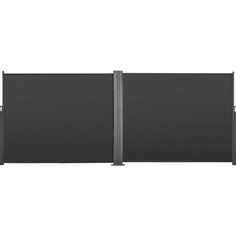 VEVOR Retractable Side Awning, 71" x 236" Patio Retractable Side Screen with 180 g/m² Polyester Fabric, Waterproof Sunshade Outdoor Privacy Screen Room Divider for Garden, Balcony, Pools, Deck, Gray