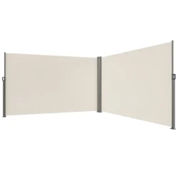 VEVOR Retractable Side Awning, 71''x 236'' Aluminum Outdoor Privacy Screen, 280g Polyester Water-proof Retractable Patio Screen, UV 30+ Room Divider Wind Screen for Patio, Backyard, Balcony, Beige