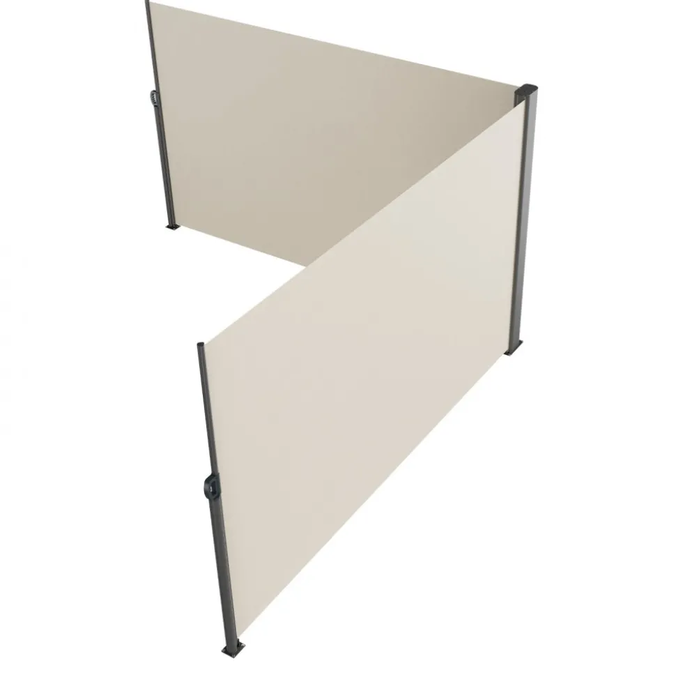 VEVOR Retractable Side Awning, 71''x 236'' Aluminum Outdoor Privacy Screen, 280g Polyester Water-proof Retractable Patio Screen, UV 30+ Room Divider Wind Screen for Patio, Backyard, Balcony, Beige