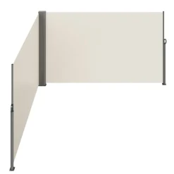 VEVOR Retractable Side Awning, 71''x 236'' Aluminum Outdoor Privacy Screen, 280g Polyester Water-proof Retractable Patio Screen, UV 30+ Room Divider Wind Screen for Patio, Backyard, Balcony, Beige