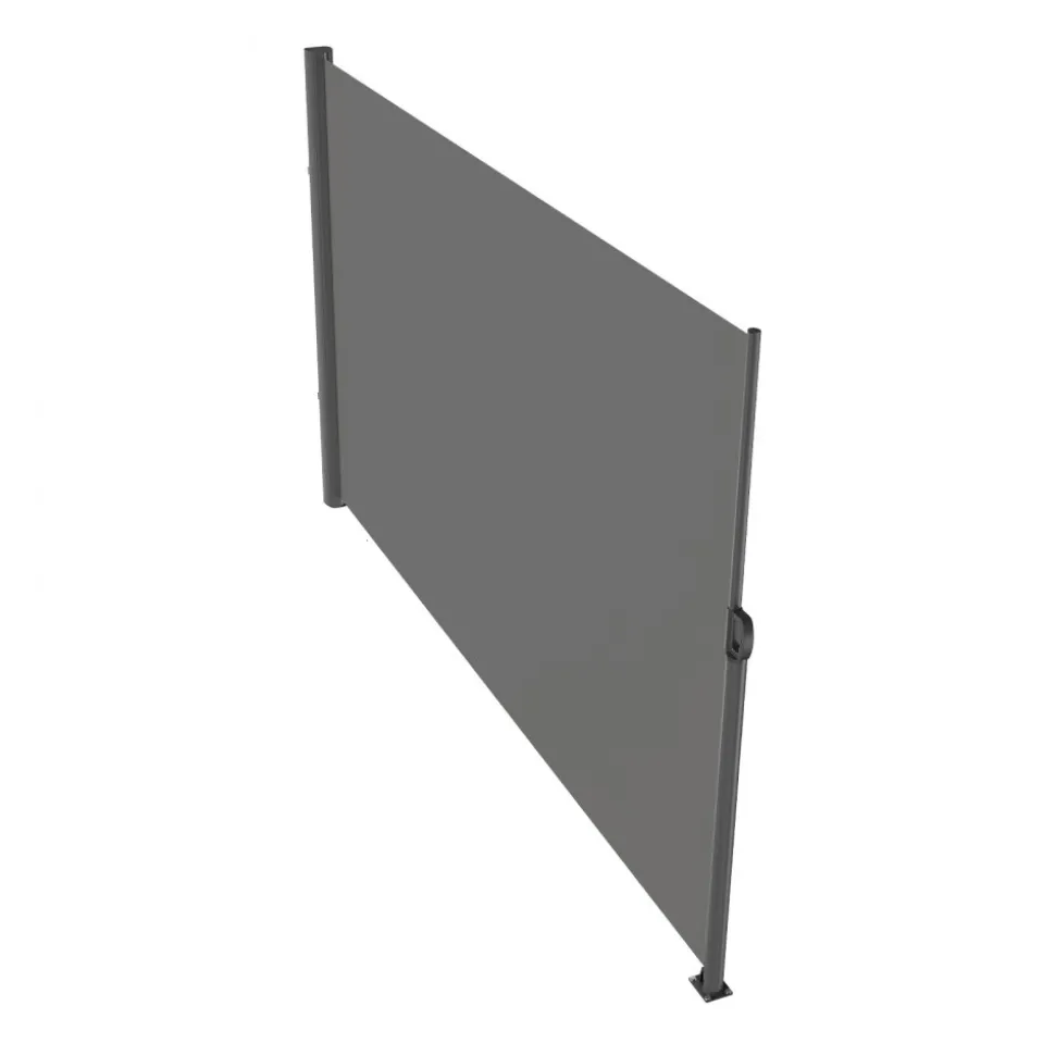 VEVOR Retractable Side Awning, 63''x 118'' Aluminum Outdoor Privacy Screen, 280g Polyester Water-proof Retractable Patio Screen, UV 30+ Room Divider Wind Screen for Patio, Backyard, Balcony, Gray