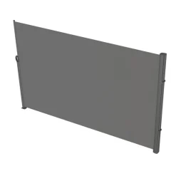 VEVOR Retractable Side Awning, 63''x 118'' Aluminum Outdoor Privacy Screen, 280g Polyester Water-proof Retractable Patio Screen, UV 30+ Room Divider Wind Screen for Patio, Backyard, Balcony, Gray