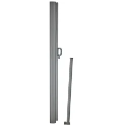 VEVOR Retractable Side Awning, 71''x 118'' Aluminum Outdoor Privacy Screen, 280g Polyester Water-proof Retractable Patio Screen, UV 30+ Room Divider Wind Screen for Patio, Backyard, Balcony, Beige