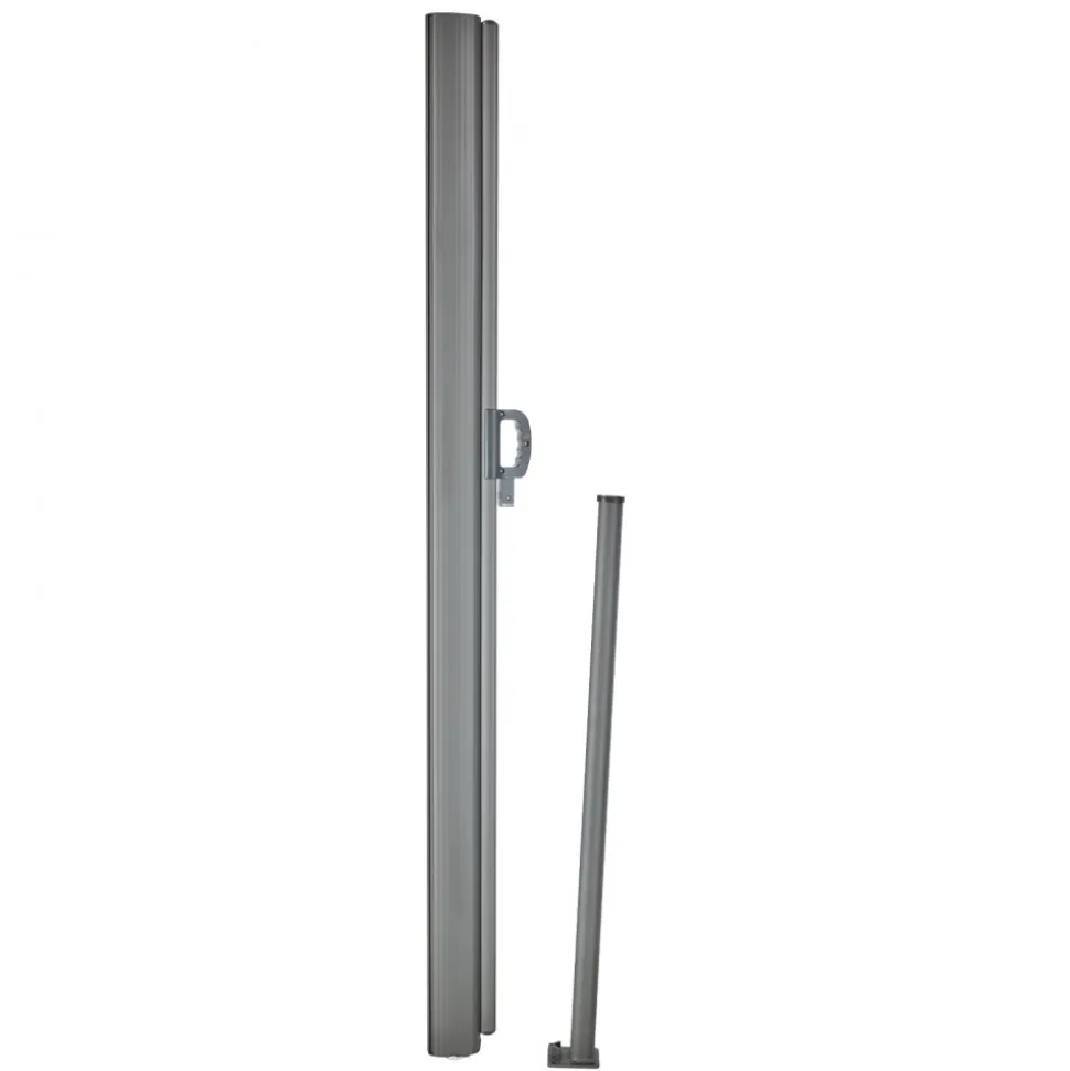 VEVOR Retractable Side Awning, 71''x 118'' Aluminum Outdoor Privacy Screen, 280g Polyester Water-proof Retractable Patio Screen, UV 30+ Room Divider Wind Screen for Patio, Backyard, Balcony, Beige