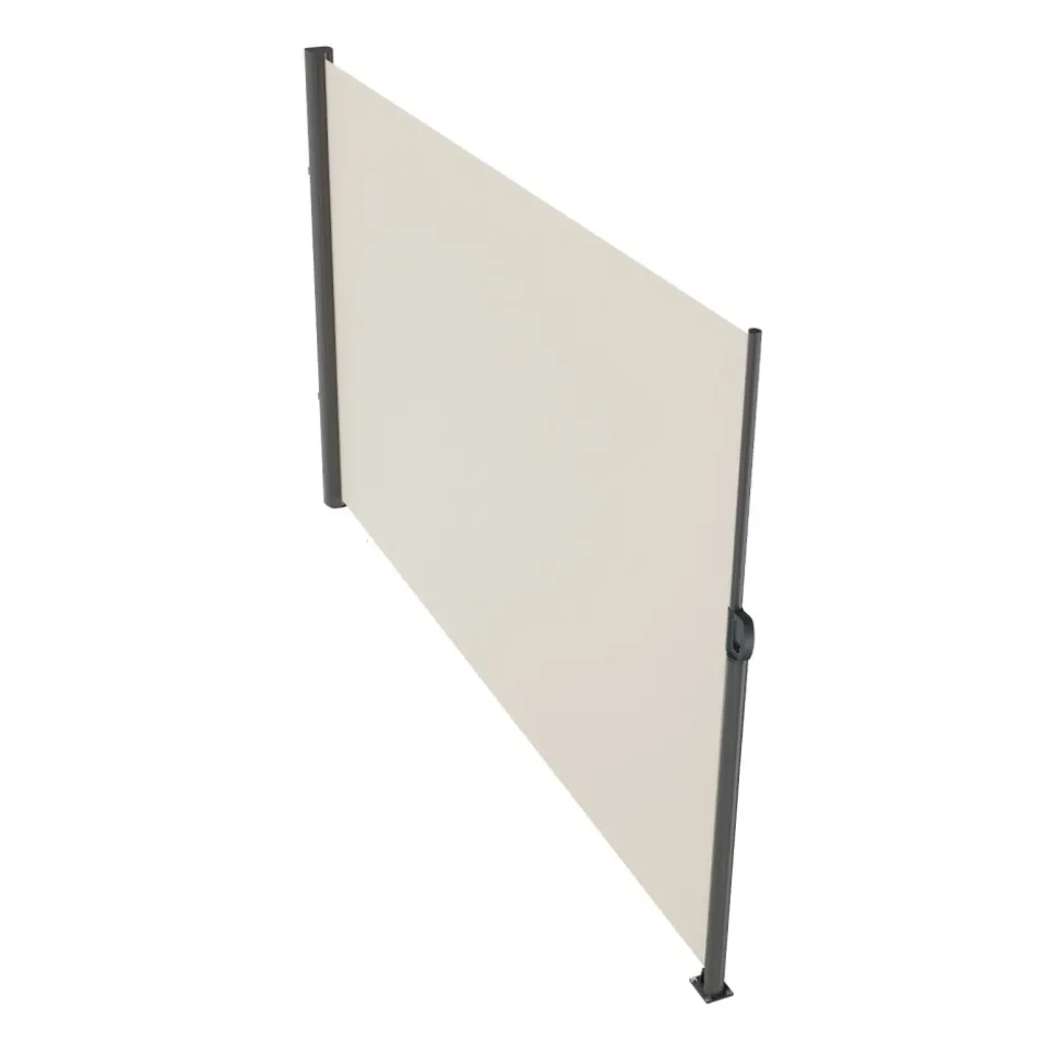 VEVOR Retractable Side Awning, 71''x 118'' Aluminum Outdoor Privacy Screen, 280g Polyester Water-proof Retractable Patio Screen, UV 30+ Room Divider Wind Screen for Patio, Backyard, Balcony, Beige