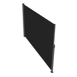 VEVOR Retractable Side Awning, 71''x 118'' Aluminum Outdoor Privacy Screen, 280g Polyester Water-proof Retractable Patio Screen, UV 30+ Room Divider Wind Screen for Patio, Backyard, Balcony, Black