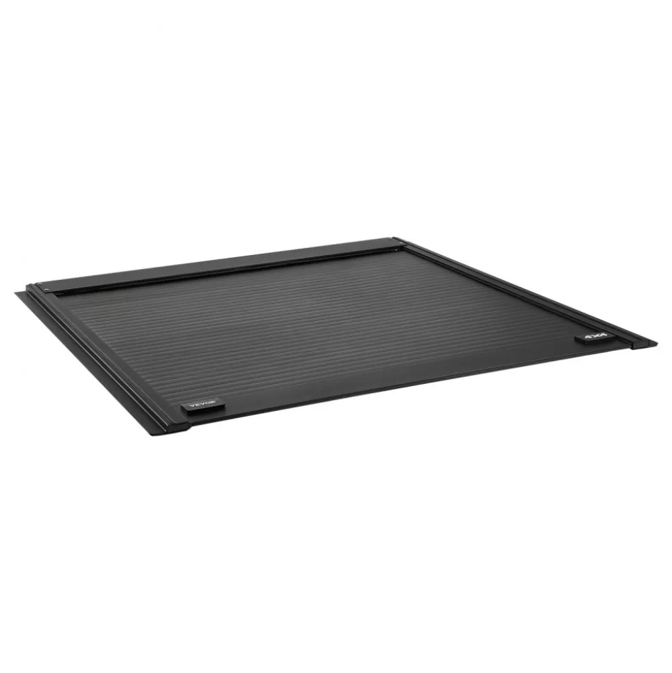 VEVOR Retractable Tonneau Cover, 5.5 ft Hard Retractable Tonneau Cover with Built-in Drainage Pipe for 2009-2024 Ford F-150 Crew Cab , Customized Hard Tonneau Cover with Double-Lock & T-Slot