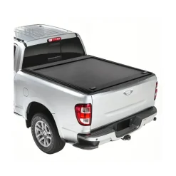 VEVOR Retractable Tonneau Cover, 5.5 ft Hard Tonneau Cover with Built-in Drainage Pipe for 2022 - 2024 Toyota Tundra Crew Cab w/ Deck Rail System , Hard Tonneau Cover with Double-Lock & T-Slot