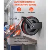 VEVOR Retractable Welding Hose Reel, 1/4 Inch x 100FT Twin Oxygen Acetylene Rubber Hose Max 300PSI - R Grade, Ceiling/Wall Mount Heavy Duty Steel Hose Reel Auto-Rewind, Ideal for Workshops Garages
