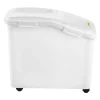 VEVOR Rice Storage Container, 3.5Gal/15Lx2 + 4.5Gal/20Lx2 Large Dog Food Dispenser Bin, Kitchen Ingredient Grain Cereal Bin, Pet food Containers with Wheels, 4 Measuring Cups, Airtight Lid, 4 Pack