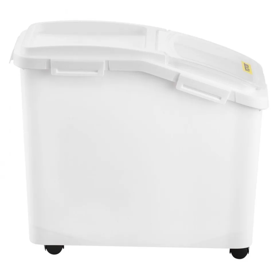VEVOR Rice Storage Container, 3.5Gal/15Lx2 + 4.5Gal/20Lx2 Large Dog Food Dispenser Bin, Kitchen Ingredient Grain Cereal Bin, Pet food Containers with Wheels, 4 Measuring Cups, Airtight Lid, 4 Pack