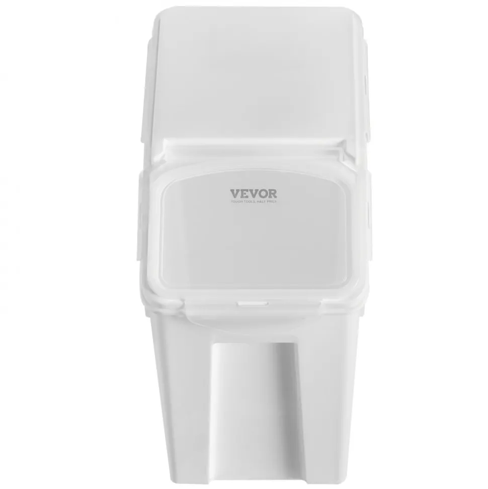 VEVOR Rice Storage Container, 4.5Gallon/20L Capacity Large Dog Food Dispenser Bin, Kitchen Ingredient Grain Cereal Flour Bin, Pet food Containers with Wheels, Measuring Cup, Airtight Lid, 1 Pack