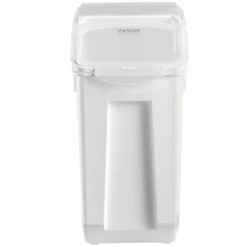 VEVOR Rice Storage Container, 4.5Gallon/20L Capacity Large Dog Food Dispenser Bin, Kitchen Ingredient Grain Cereal Flour Bin, Pet food Containers with Wheels, Measuring Cup, Airtight Lid, 1 Pack