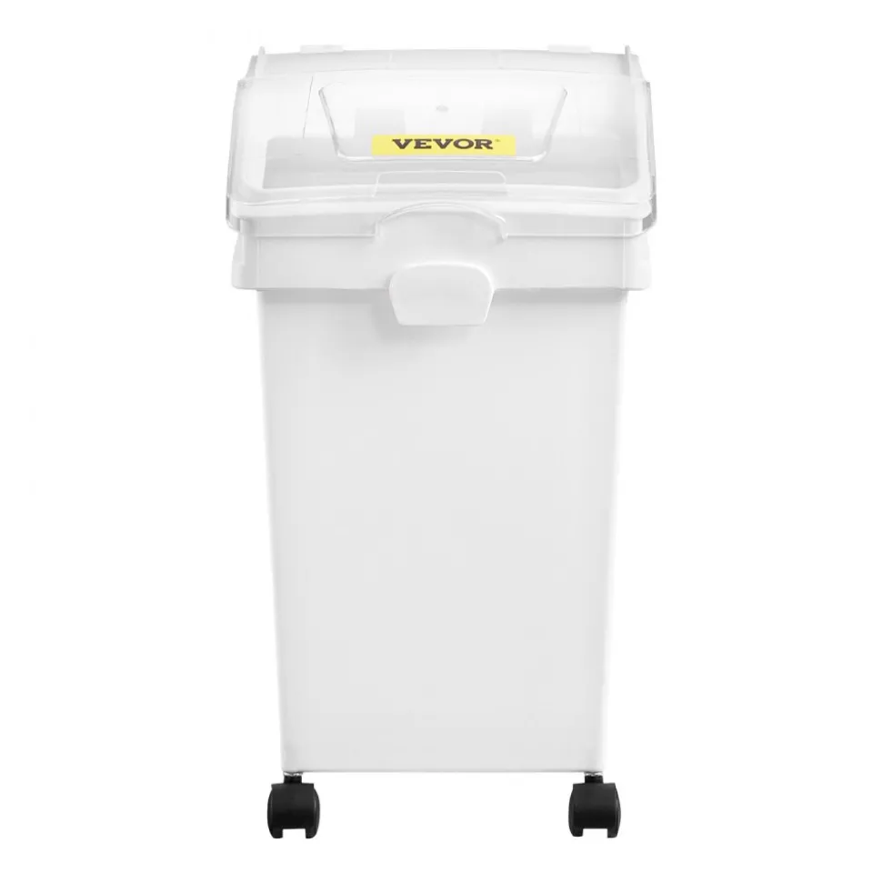 VEVOR Rice Storage Container, 6.6Gallon/25L x3 Capacity Large Dog Food Dispenser Bin, Kitchen Ingredient Grain Cereal Flour Bin, Pet food Containers with Wheels, 3 Scoops, and Airtight Lid, 3 Pack