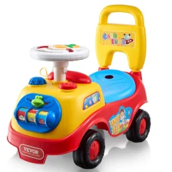 VEVOR Ride On Push Car for Toddlers, Ages 1-3, Ride Racer, Sit to Stand Toddler Ride On Toy, Classic Kids Ride On Car with Music Steering Wheel, Horn & Under Seat Storage, Ride On Toy for Boys Girls