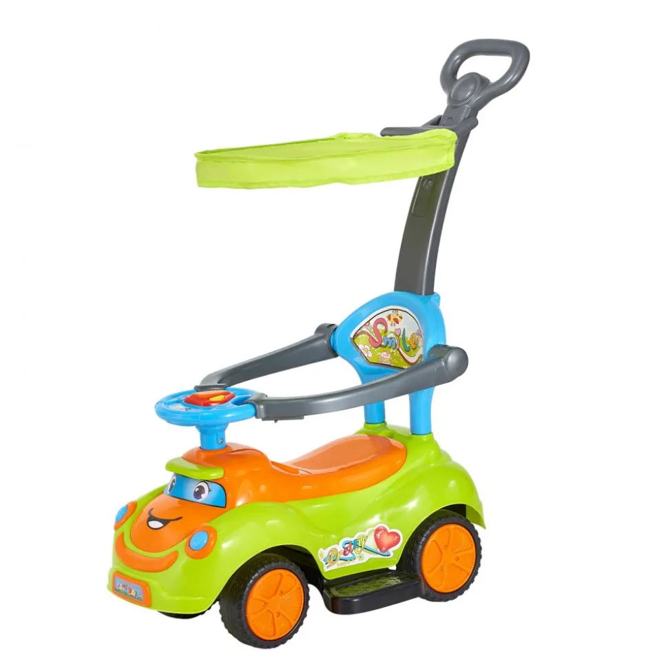 VEVOR Ride On Push Car, Push Car for Toddler 19 to 36 Months, Around Buggy with Guardrails, Handle & Under-seat Storage, 55 lbs Load Capacity, Foot-to-Floor Walker for Boys Girls, Green