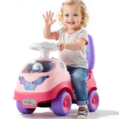 VEVOR Ride On Toddler Push Car, Push Car for Toddler 19 to 36 Months, Kids Ride On Toy with Music & Under-seat Storage, 55 lbs Load Capacity, Foot-to-Floor Walker for Toddlers Boys Girls, Red