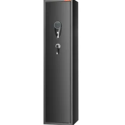 VEVOR 7-8 Rifles Gun Safe, Rifle Safe with Digital Keypad & Lock, Gun Storage Cabinet with Built-in Storage Locker, Removable Storage Shelf for Home Long Gun and Pistols
