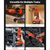 VEVOR Right Angle Drill, 3/8 Inch Chuck, 90 Degree Cordless Right Angle Drill with Brushless Motor, Battery, Charger, and Belt Clip, Adjustable Speed, for Fastening and Loosening in Tight Spaces