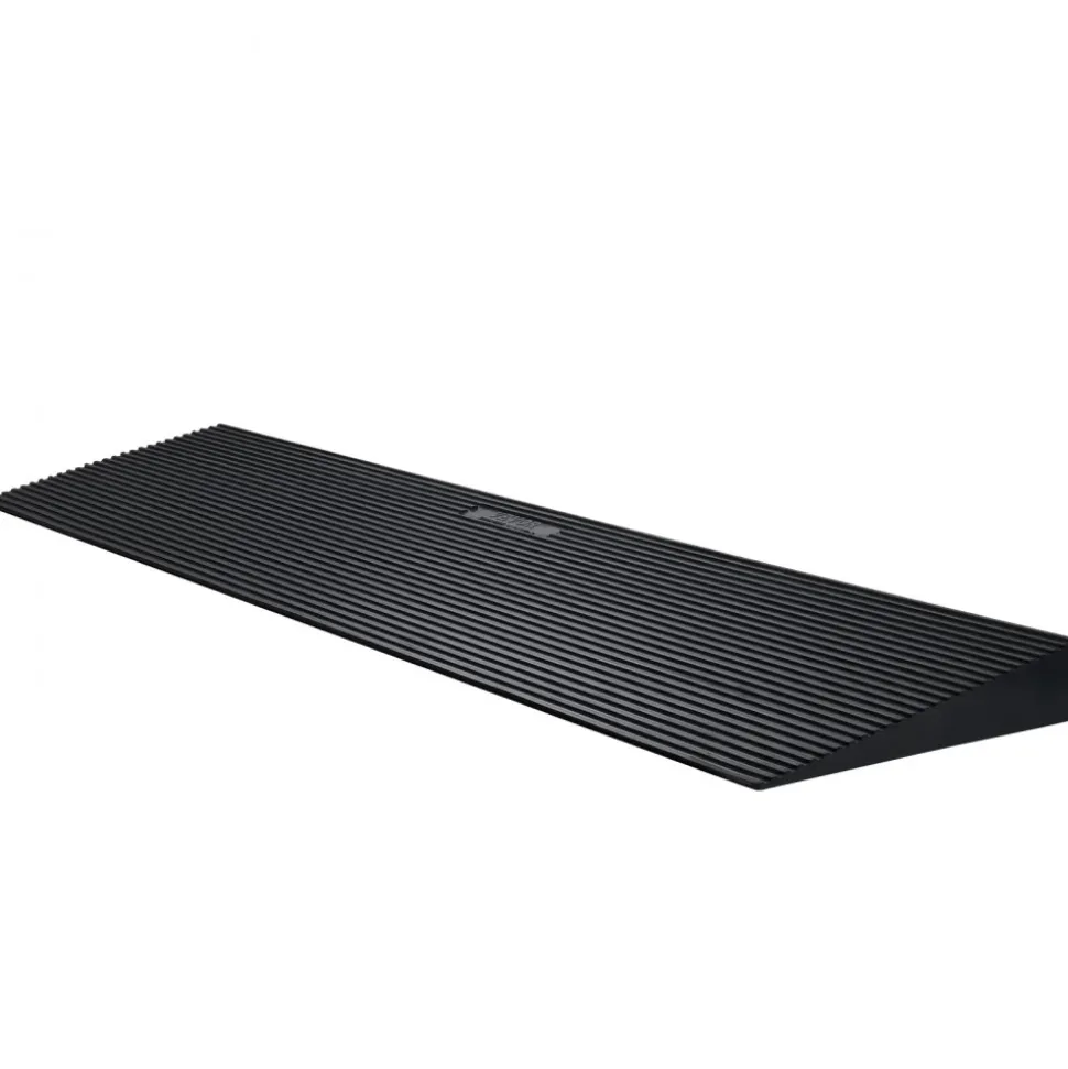 VEVOR 1.2" Rise Cuttable Threshold Ramp for Sweeping Robot, 35.4" Wide Natural Rubber Wheelchair Ramp, Non-Slip Solid Rubber Ramp with Double-Sided Tape for Doorways, Driveways, Bathroom, Smooth Tile