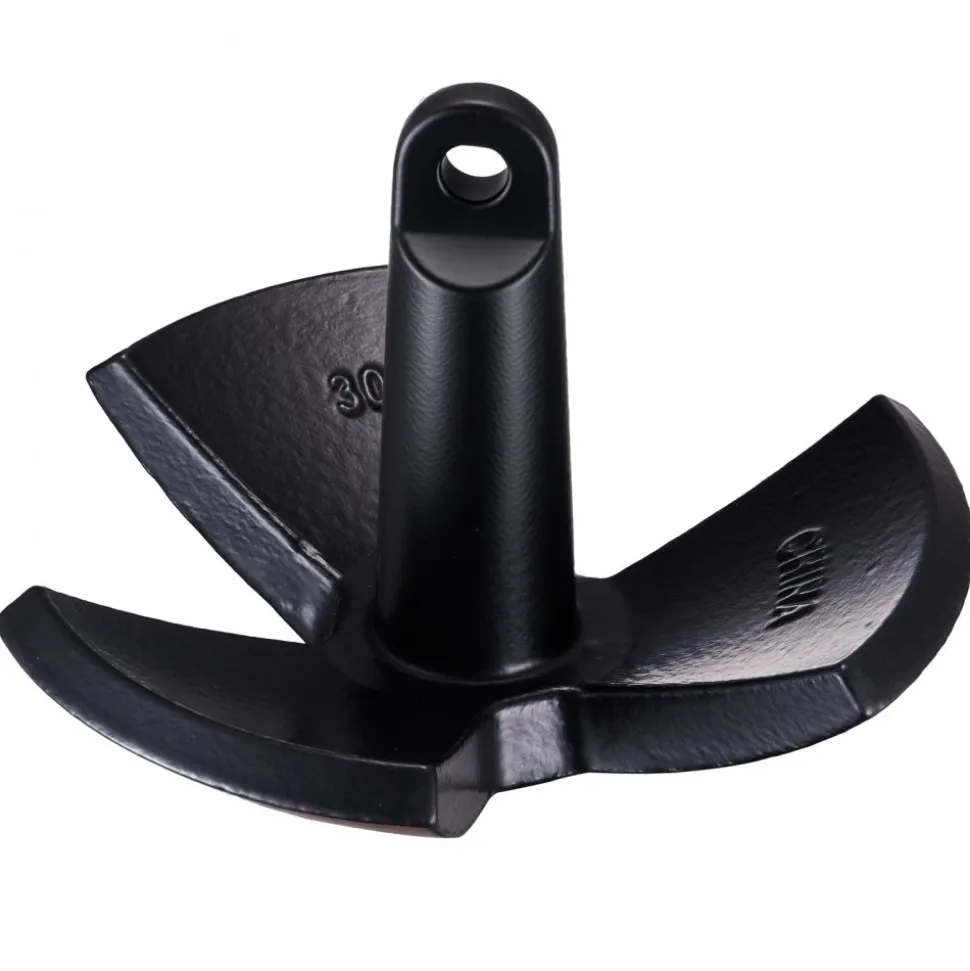 VEVOR River Anchor, 30 LBS Boat Anchor Cast Iron Black Vinyl-Coated, Marine Grade Mushroom Anchor for Boats Up To 30 ft, Impressive Holding Power in River and Mud Bottom Lakes