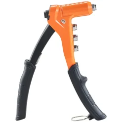 VEVOR Rivet Nut Tool Kit, 9-Inch One-Handed Rivnut Tool Kit, with 8 Mandrels, a Step Drill Bit and 80 Nuts, Metric and SAE Size M3, M4, M5, M6, 6-32, 8-32, 10-24, 1/4-20 UNC, with a Carrying Case