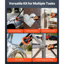 VEVOR Rivet Nut Tool Kit, 17-Inch Rivnut Tool Kit, with 13 Mandrels and 130 Nuts, Metric and SAE Size M3, M4, M5, M6, M8, M10, M12, 1/2-13, 8-32, 10-24, 1/4-20, 5/16-18, 3/8-16 UNC, a Carrying Case
