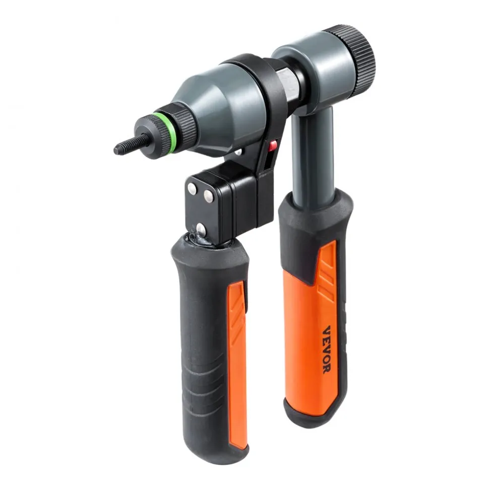 VEVOR Rivet Nut Tool Kit, 9-Inch Ratchet Rivnut Tool Kit, with 10 Mandrels and 100 Nuts, Metric and SAE Size M5, M6, M8, M10, M12, 8-32, 10-24, 1/4-20, 5/16-18, 3/8-16 UNC, with a Rugged Carrying Case