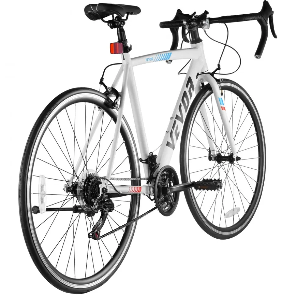 VEVOR Road Bike, 700C Wheels Racing Bike, SHIMANO 21 Speeds Drivetrain City Commuter Road Bicycle, Urban Adult Sport Bicycle with Carbon Steel Frame, Drop Bar, Caliper Brake, for Men and Women