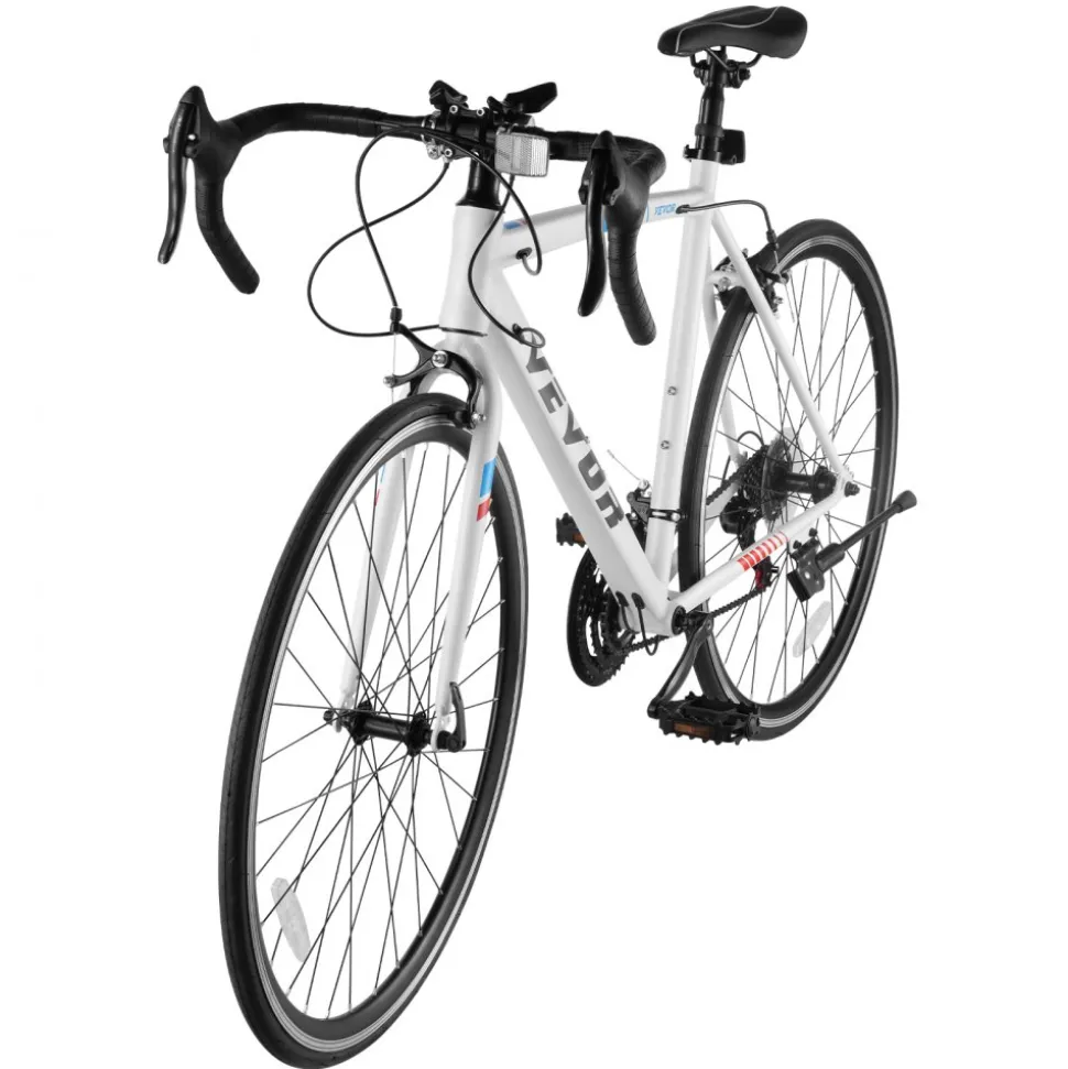 VEVOR Road Bike, 700C Wheels Racing Bike, SHIMANO 21 Speeds Drivetrain City Commuter Road Bicycle, Urban Adult Sport Bicycle with Carbon Steel Frame, Drop Bar, Caliper Brake, for Men and Women